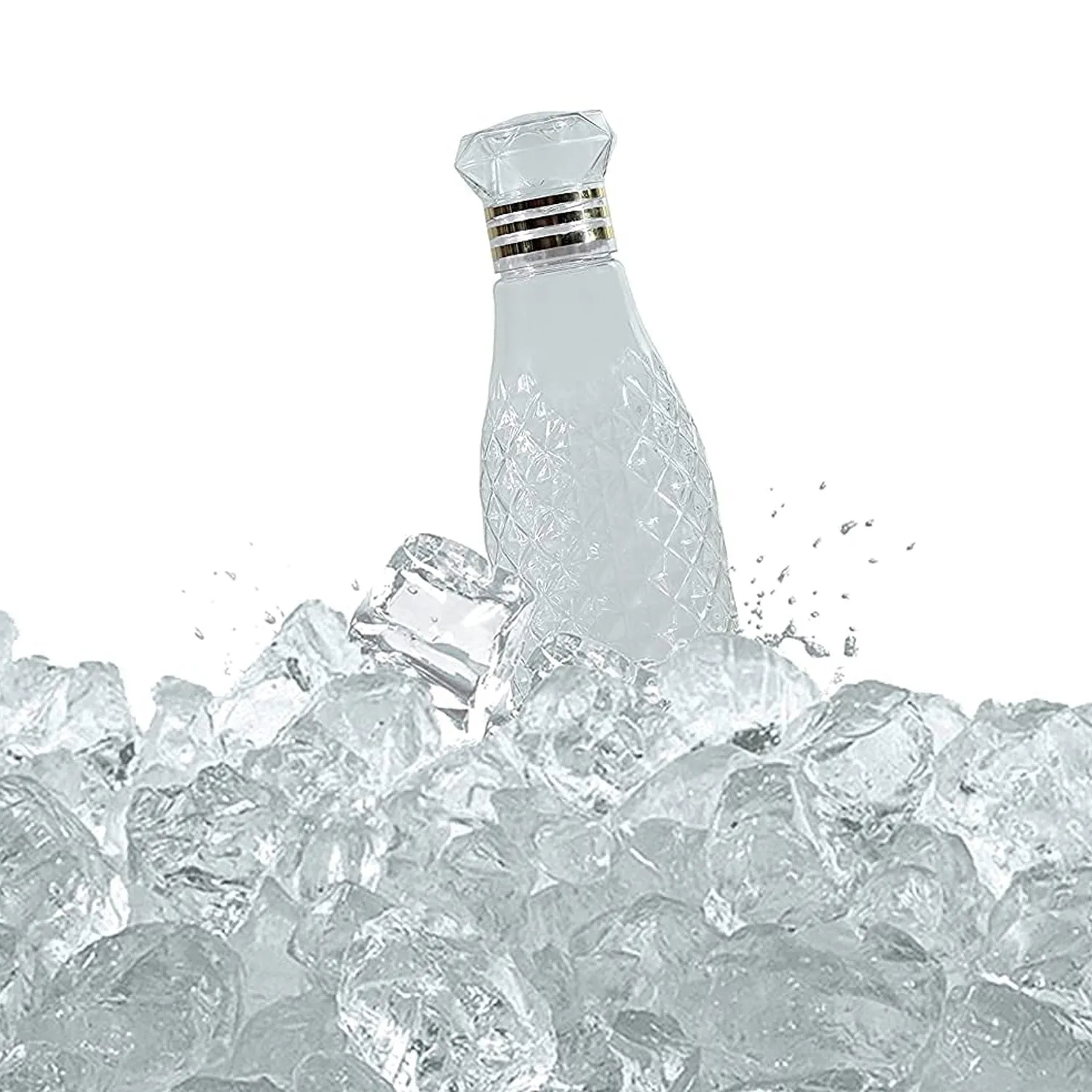 7116 Water Bottle With Diamond Cut Used By Kids, Children's  ( 3 pcs )