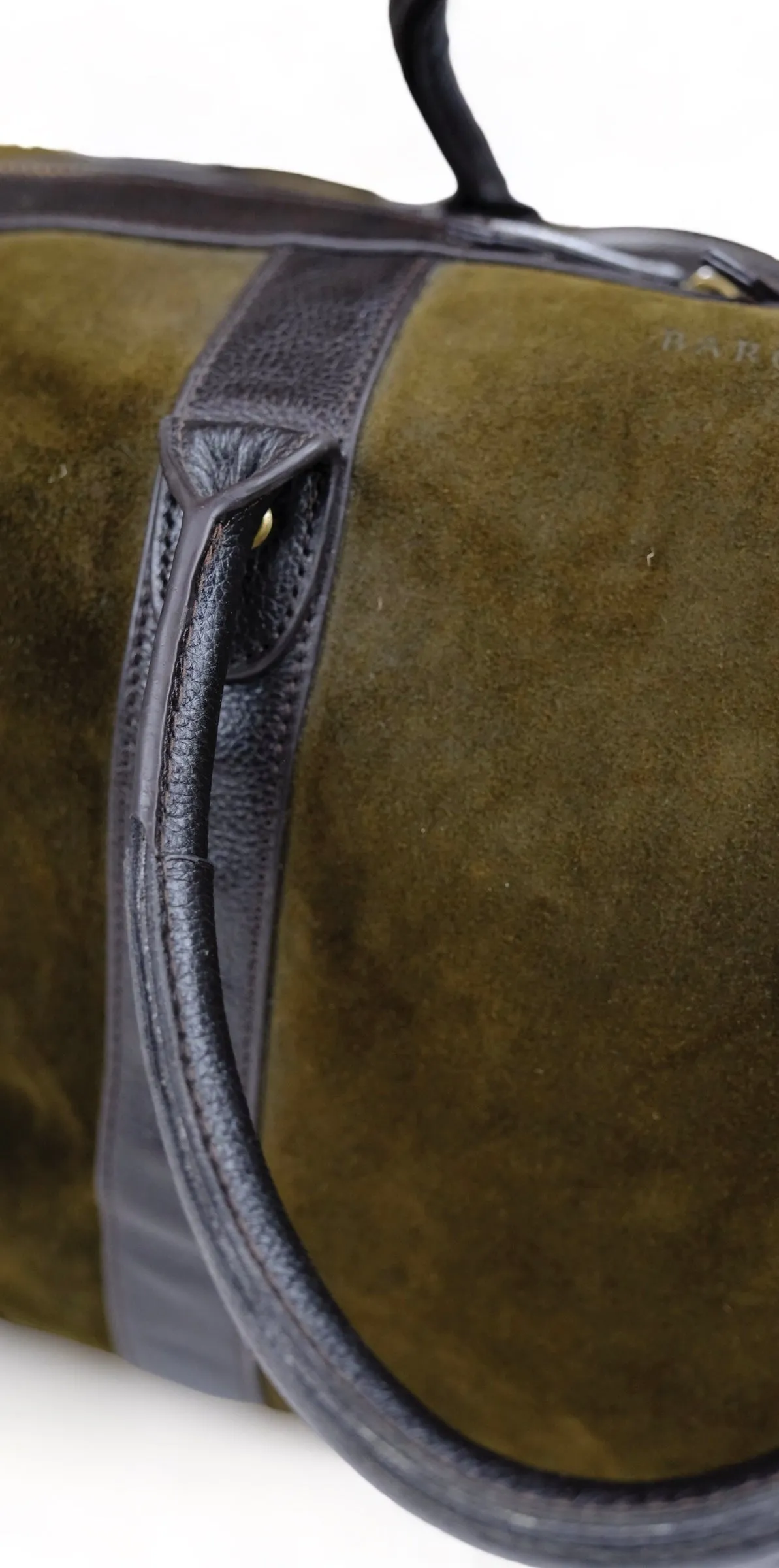 Baron - Dark Green Waxed Suede Weekend Bag 24h/30L