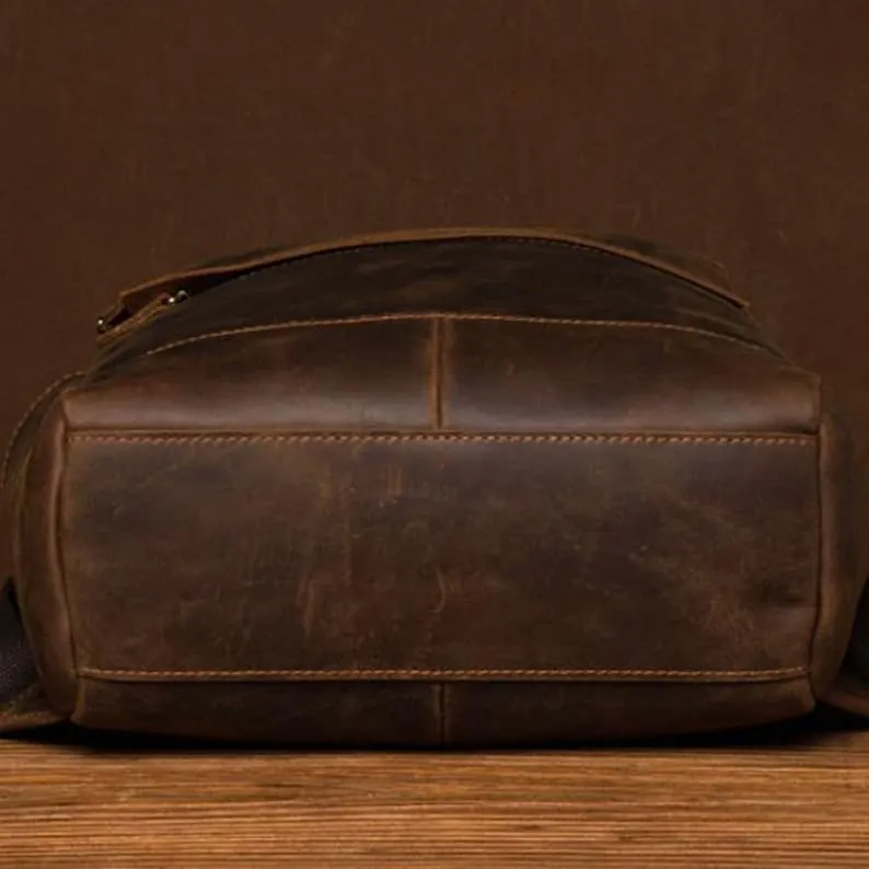 Brown Leather Backpack