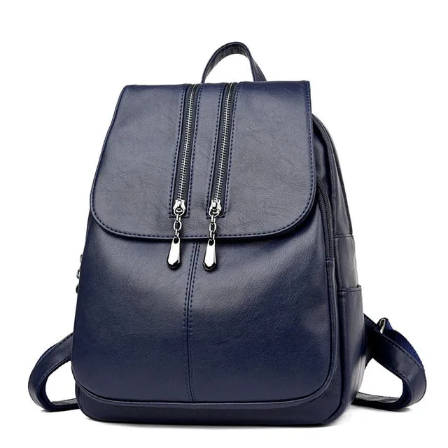 Laptop Backpack Women's Leather Luxury Backpack