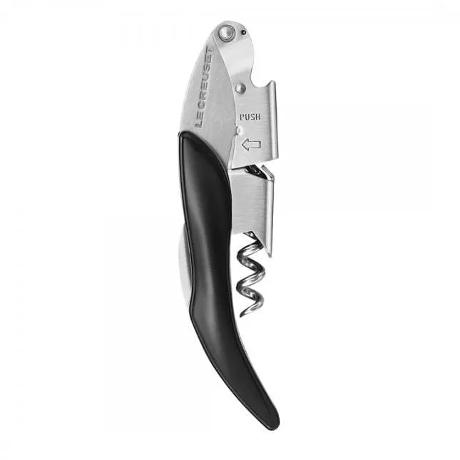 Le Creuset WT-130 Waiter's Friend Corkscrew & Bottle Opener Black