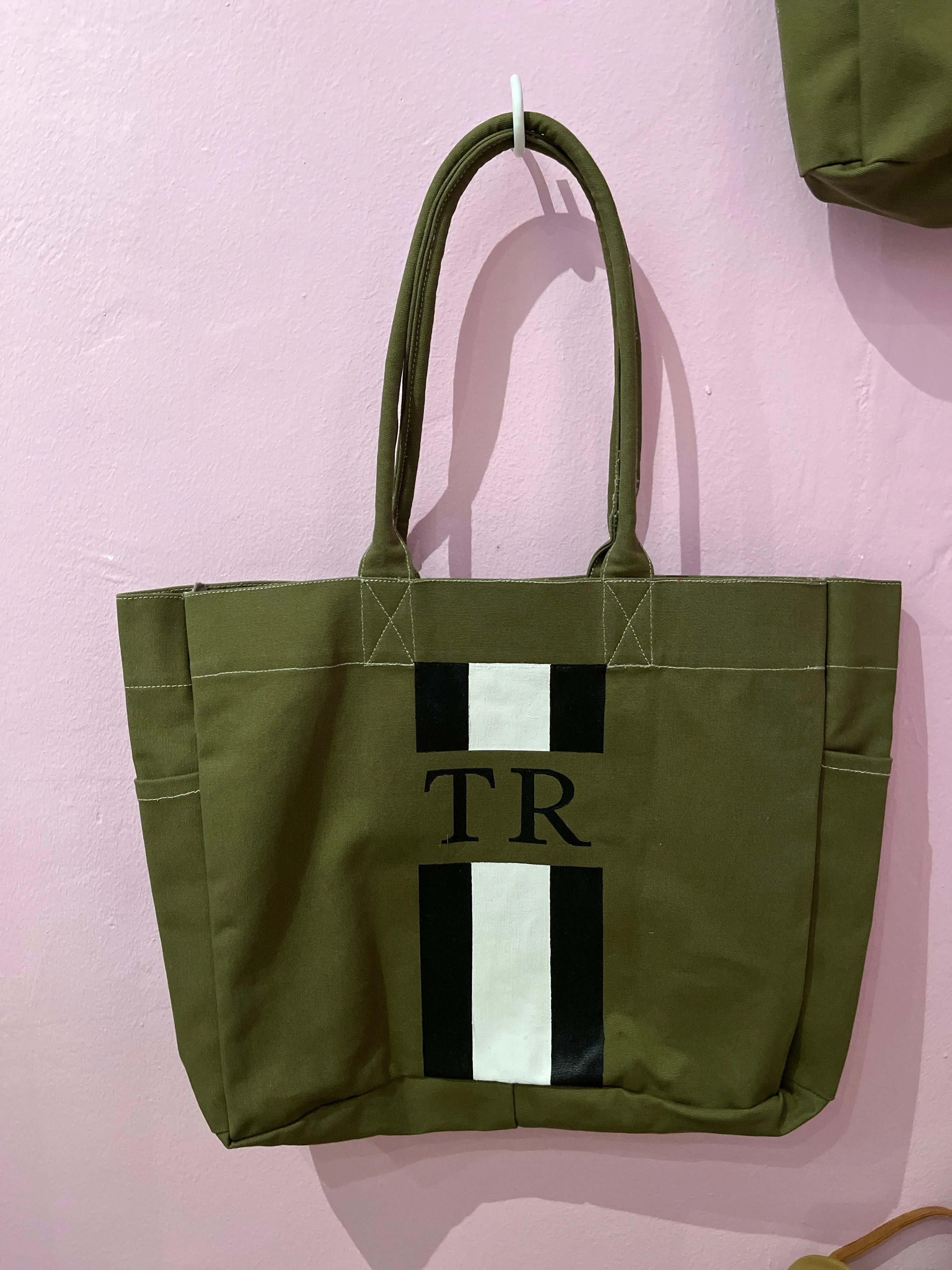 Monogram Beach Bag - Medium - Khaki Green