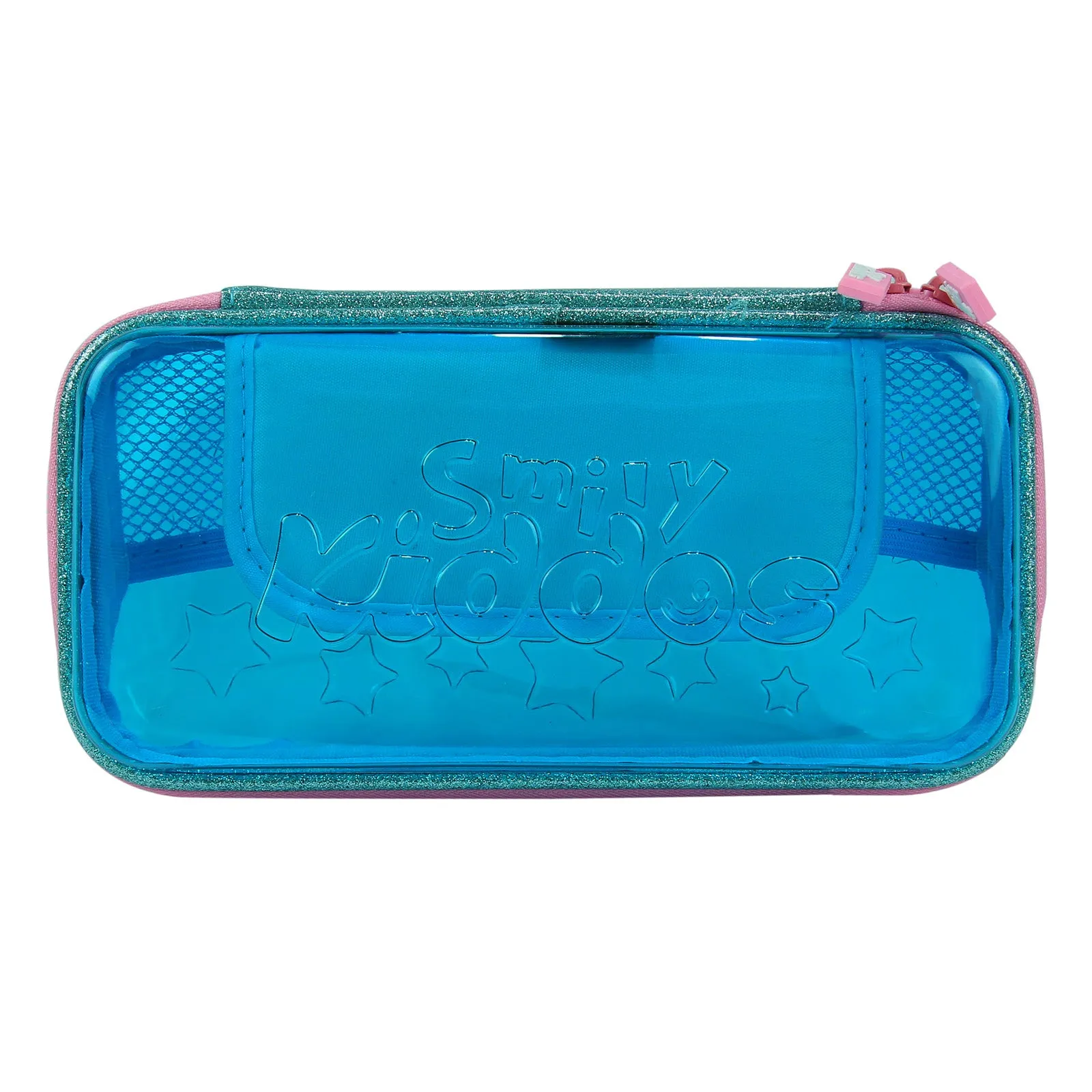 Smily PVC Small  Pencil caselight blue