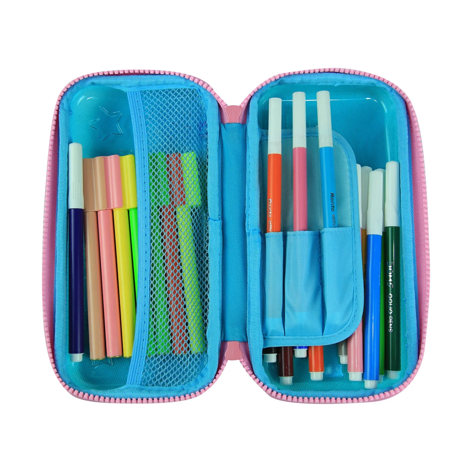 Smily PVC Small  Pencil caselight blue