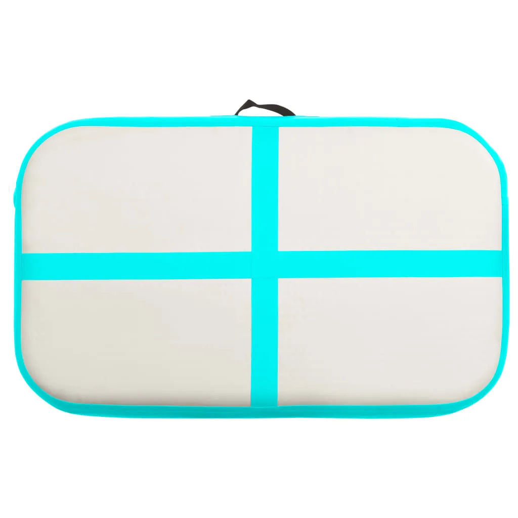 vidaXL Inflatable Gymnastics Mat with Pump 60x100x15 cm PVC Green