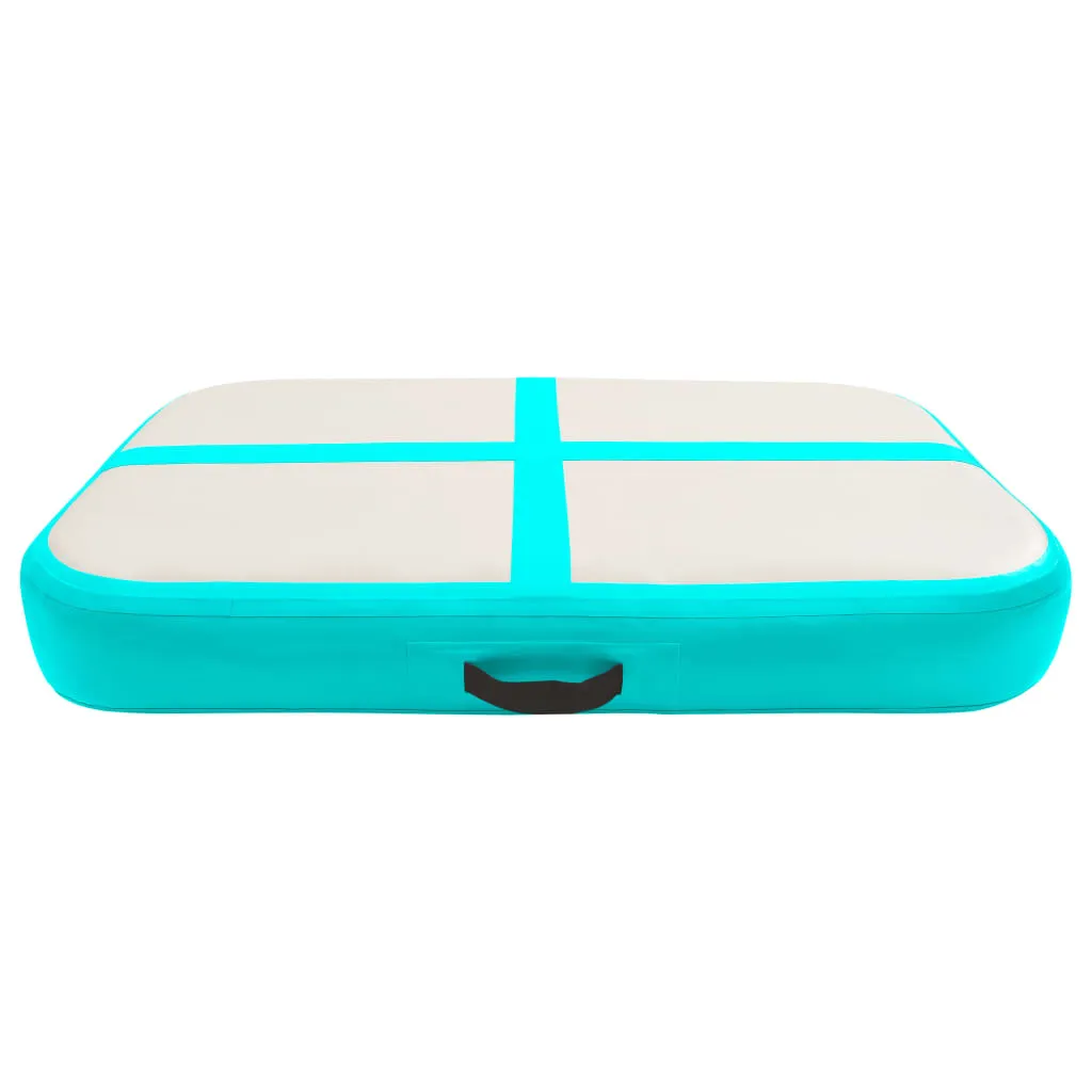 vidaXL Inflatable Gymnastics Mat with Pump 60x100x15 cm PVC Green